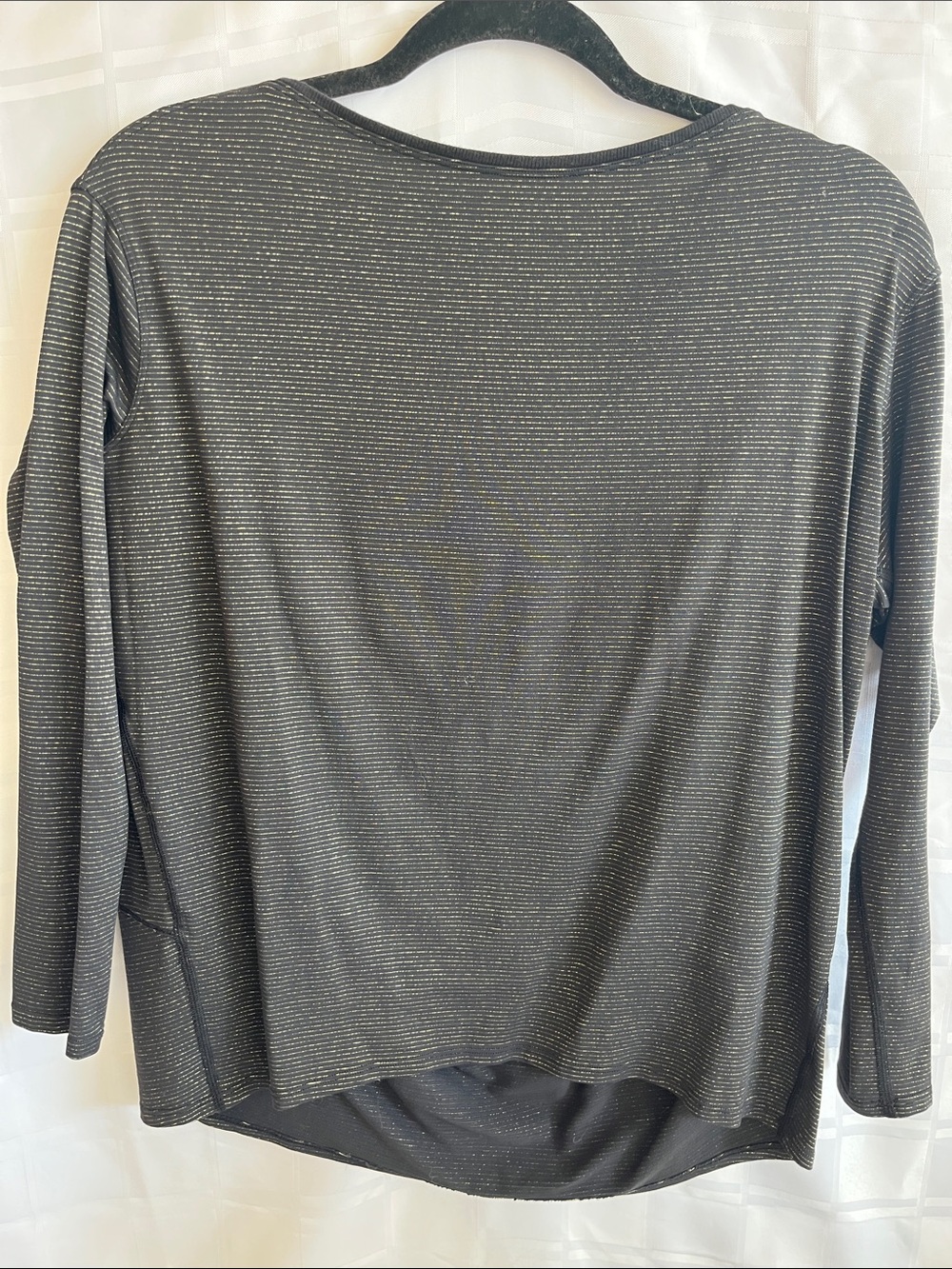 lululemon athletica Black Metallic-Striped Long Sleeve Back In Action